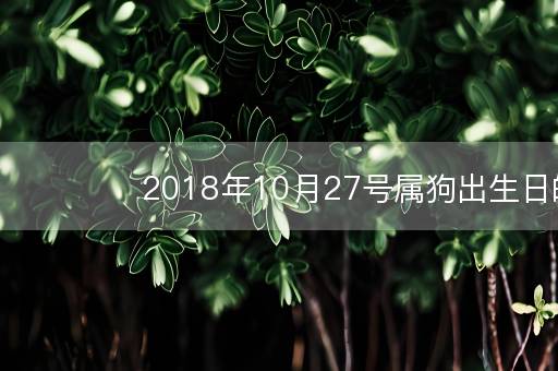 2018年10月27号属狗出生日的命运解析