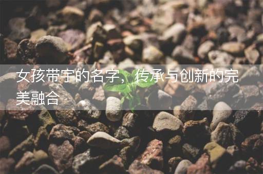 女孩带宇的名字,传承与创新的完美融合 女孩带宇的名字,传承与创新的完美融合