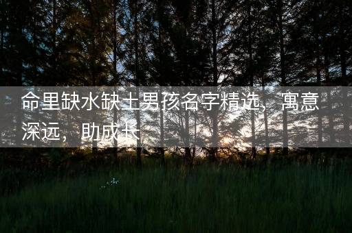 命里缺水缺土男孩名字精选,寓意深远,助成长 命里缺水缺土男孩名字精选,寓意深远,助成长