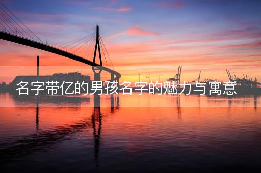 名字带亿的男孩名字的魅力与寓意
