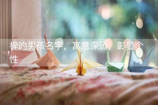 梓的男孩名字，寓意深远，彰显个性