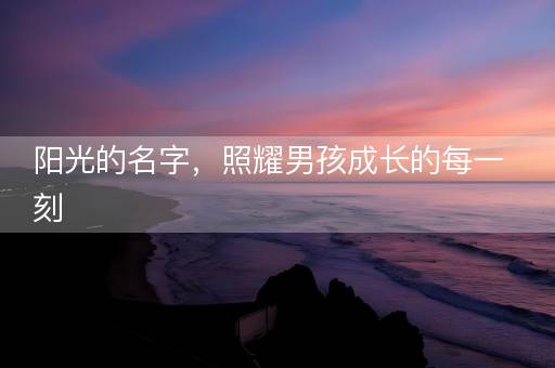 阳光的名字,照耀男孩成长的每一刻 阳光的名字,照耀男孩成长的每一刻