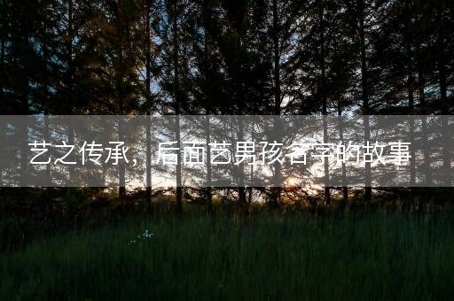 艺之传承，后面艺男孩名字的故事