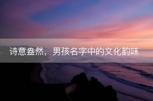 诗意盎然，男孩名字中的文化韵味