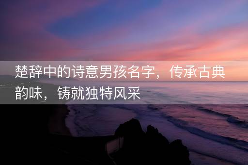 楚辞中的诗意男孩名字,传承古典韵味,铸就独特风采 楚辞中的诗意男孩名字,传承古典韵味,铸就独特风采