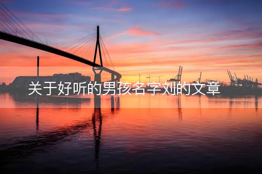 关于好听的男孩名字刘的文章 关于好听的男孩名字刘的文章