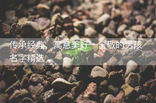 传承经典,寓意美好—含敬的男孩名字精选 传承经典,寓意美好—含敬的男孩名字精选