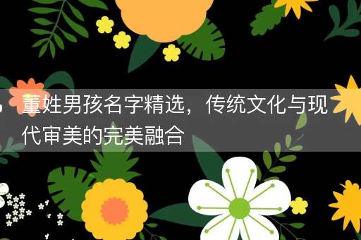 董姓男孩名字精选,传统文化与现代审美的完美融合 董姓男孩名字精选,传统文化与现代审美的完美融合