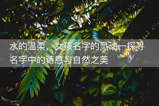 水的温柔,女孩名字的灵动—探寻名字中的诗意与自然之美 水的温柔,女孩名字的灵动—探寻名字中的诗意与自然之美