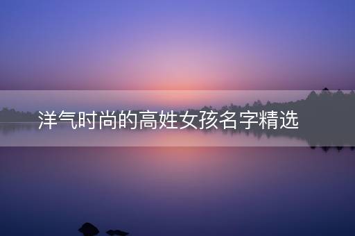 洋气时尚的高姓女孩名字精选