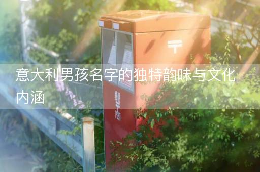 意大利男孩名字的独特韵味与文化内涵 意大利男孩名字的独特韵味与文化内涵