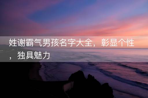 姓谢霸气男孩名字大全，彰显个性，独具魅力