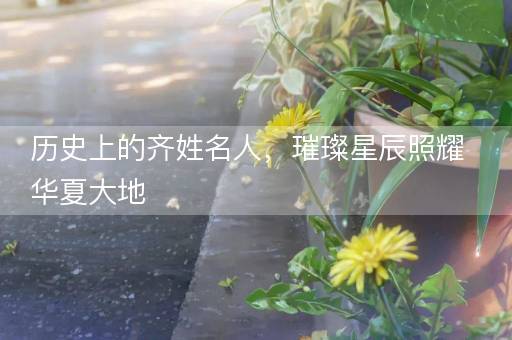 历史上的齐姓名人，璀璨星辰照耀华夏大地