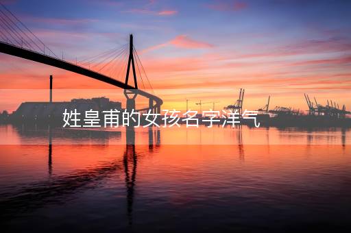 姓皇甫的女孩名字洋气