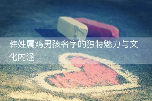 韩姓属鸡男孩名字的独特魅力与文化内涵