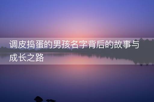 调皮捣蛋的男孩名字背后的故事与成长之路 调皮捣蛋的男孩名字背后的故事与成长之路