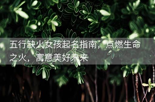 五行缺火女孩起名指南,点燃生命之火,寓意美好未来 五行缺火女孩起名指南,点燃生命之火,寓意美好未来