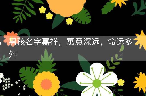 男孩名字嘉祥，寓意深远，命运多舛
