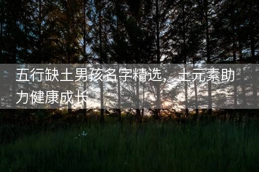 五行缺土男孩名字精选，土元素助力健康成长