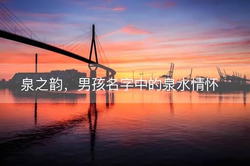 泉之韵，男孩名字中的泉水情怀