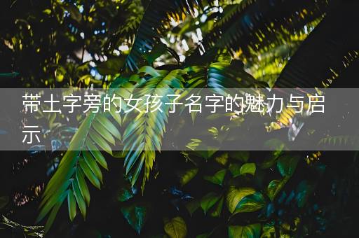 带土字旁的女孩子名字的魅力与启示