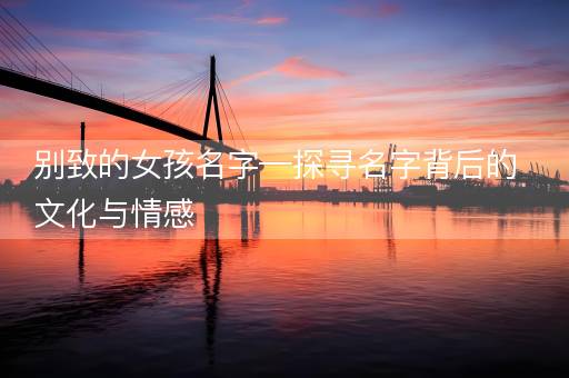 别致的女孩名字—探寻名字背后的文化与情感