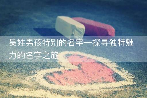 吴姓男孩特别的名字—探寻独特魅力的名字之旅