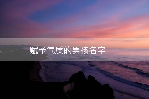 赋予气质的男孩名字