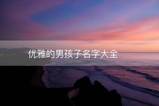 优雅的男孩子名字大全