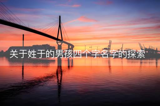 关于姓于的男孩四个字名字的探索
