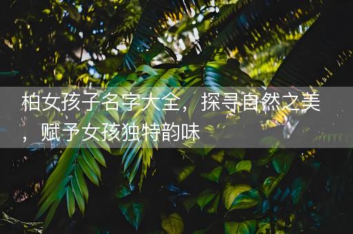 柏女孩子名字大全，探寻自然之美，赋予女孩独特韵味