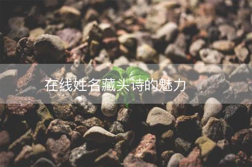 在线姓名藏头诗的魅力