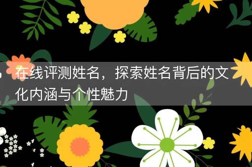 在线评测姓名，探索姓名背后的文化内涵与个性魅力