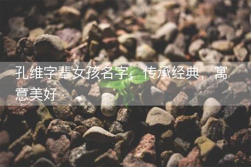 孔维字辈女孩名字，传承经典，寓意美好