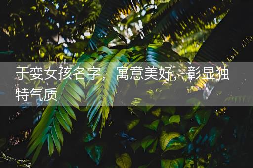 于娈女孩名字，寓意美好，彰显独特气质