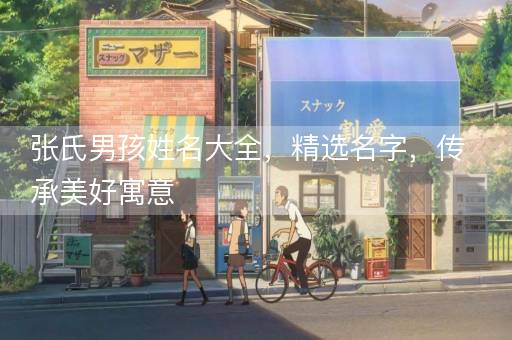 张氏男孩姓名大全，精选名字，传承美好寓意