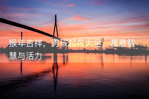 猴年吉祥，男孩起名大全，寓意智慧与活力