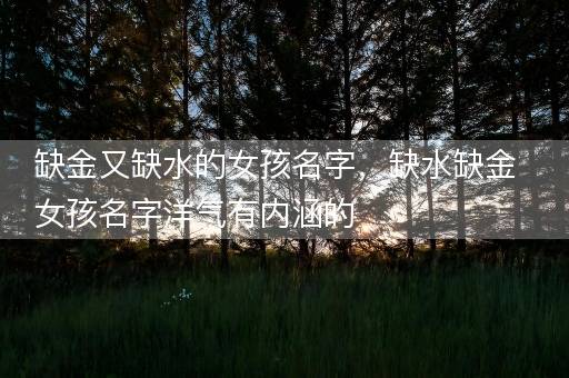 缺金又缺水的女孩名字，缺水缺金女孩名字洋气有内涵的