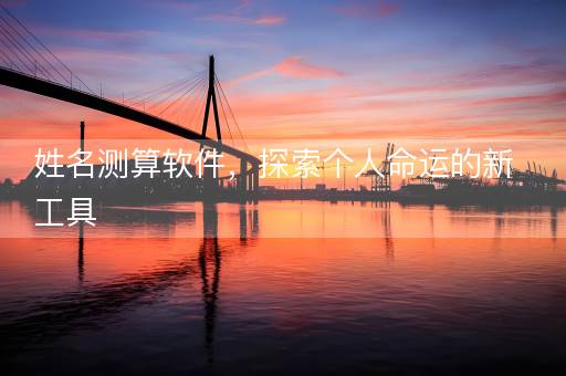 姓名测算软件，探索个人命运的新工具