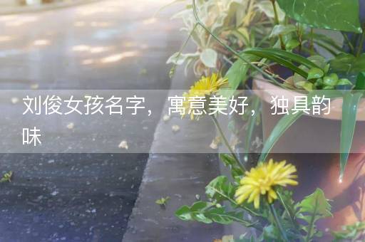 刘俊女孩名字，寓意美好，独具韵味