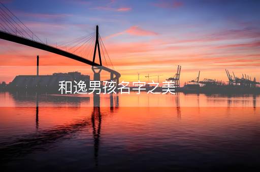 和逸男孩名字之美