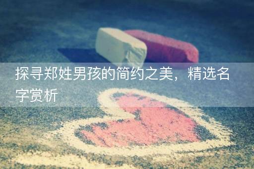 探寻郑姓男孩的简约之美，精选名字赏析