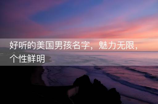好听的美国男孩名字，魅力无限，个性鲜明