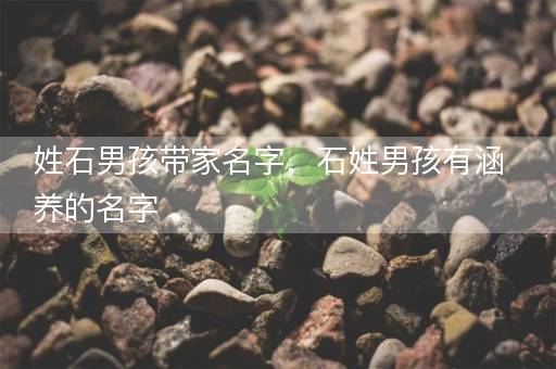 姓石男孩带家名字，石姓男孩有涵养的名字