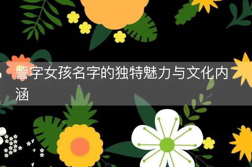 訾字女孩名字的独特魅力与文化内涵