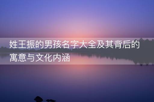 姓王振的男孩名字大全及其背后的寓意与文化内涵