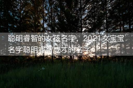 聪明睿智的女孩名字，2021女宝宝名字聪明睿智成才的名字