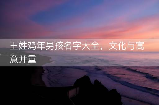 王姓鸡年男孩名字大全，文化与寓意并重
