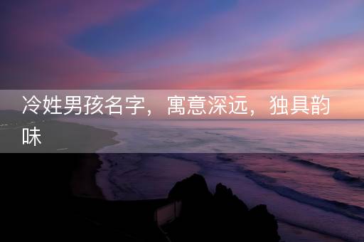 冷姓男孩名字，寓意深远，独具韵味
