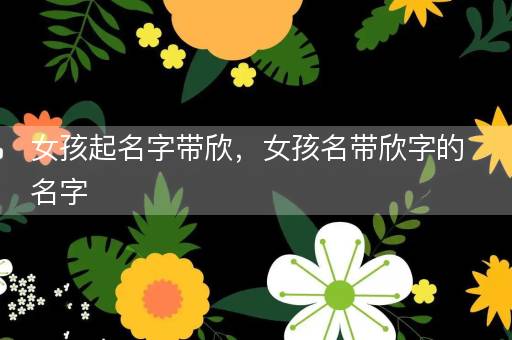 女孩起名字带欣，女孩名带欣字的名字